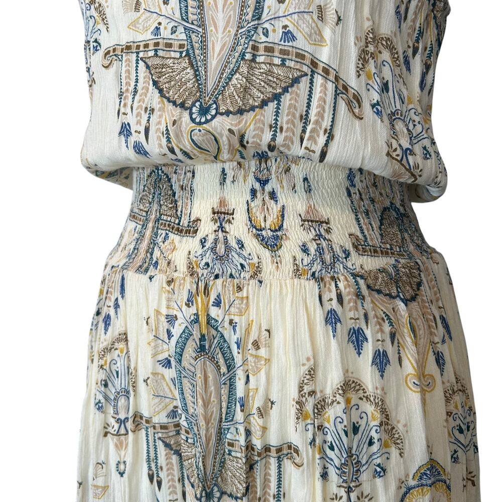 O’Neill Y2K Grecian Print Rayon Maxi Dress Double Slits XS - Picture 12 of 16